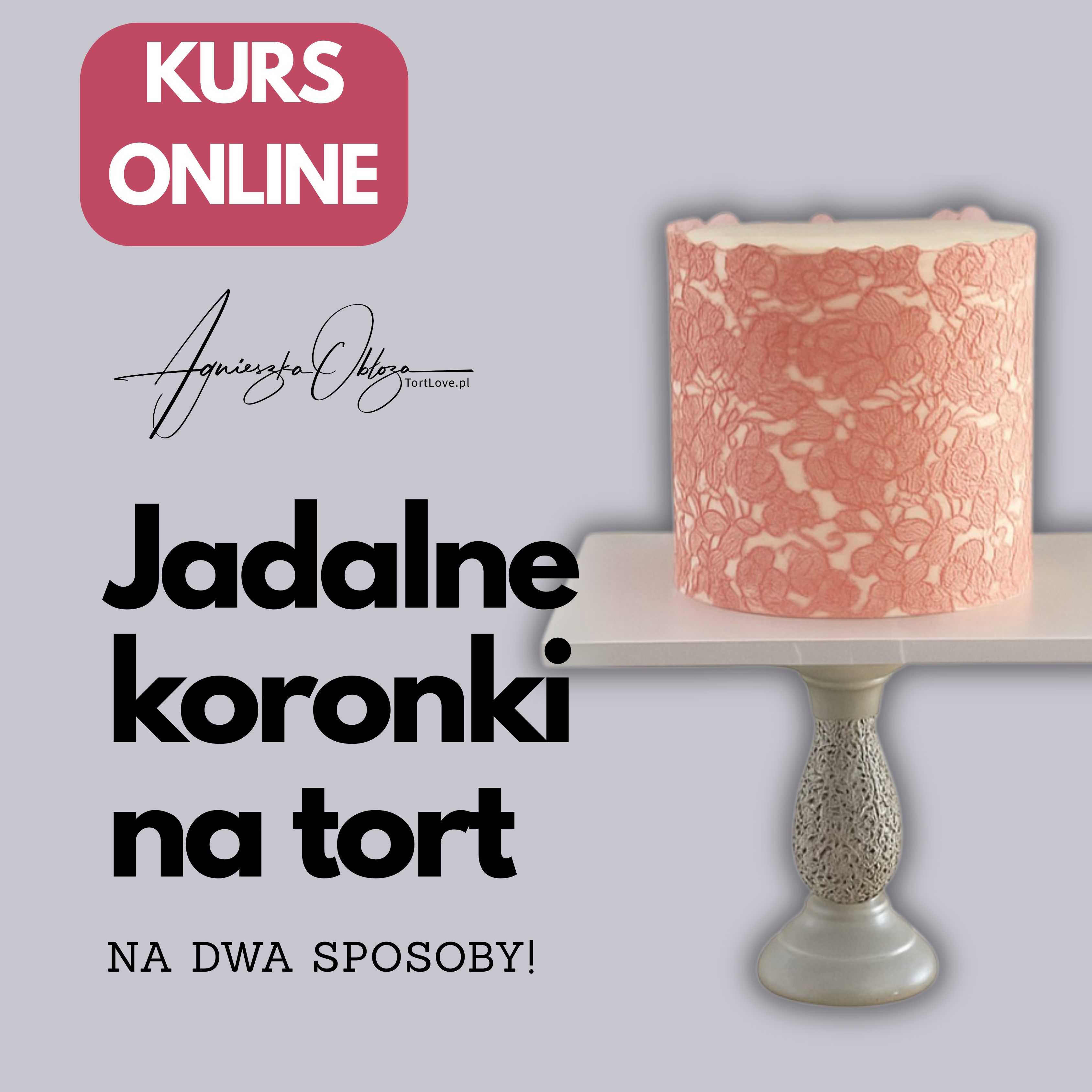 koronka na tort