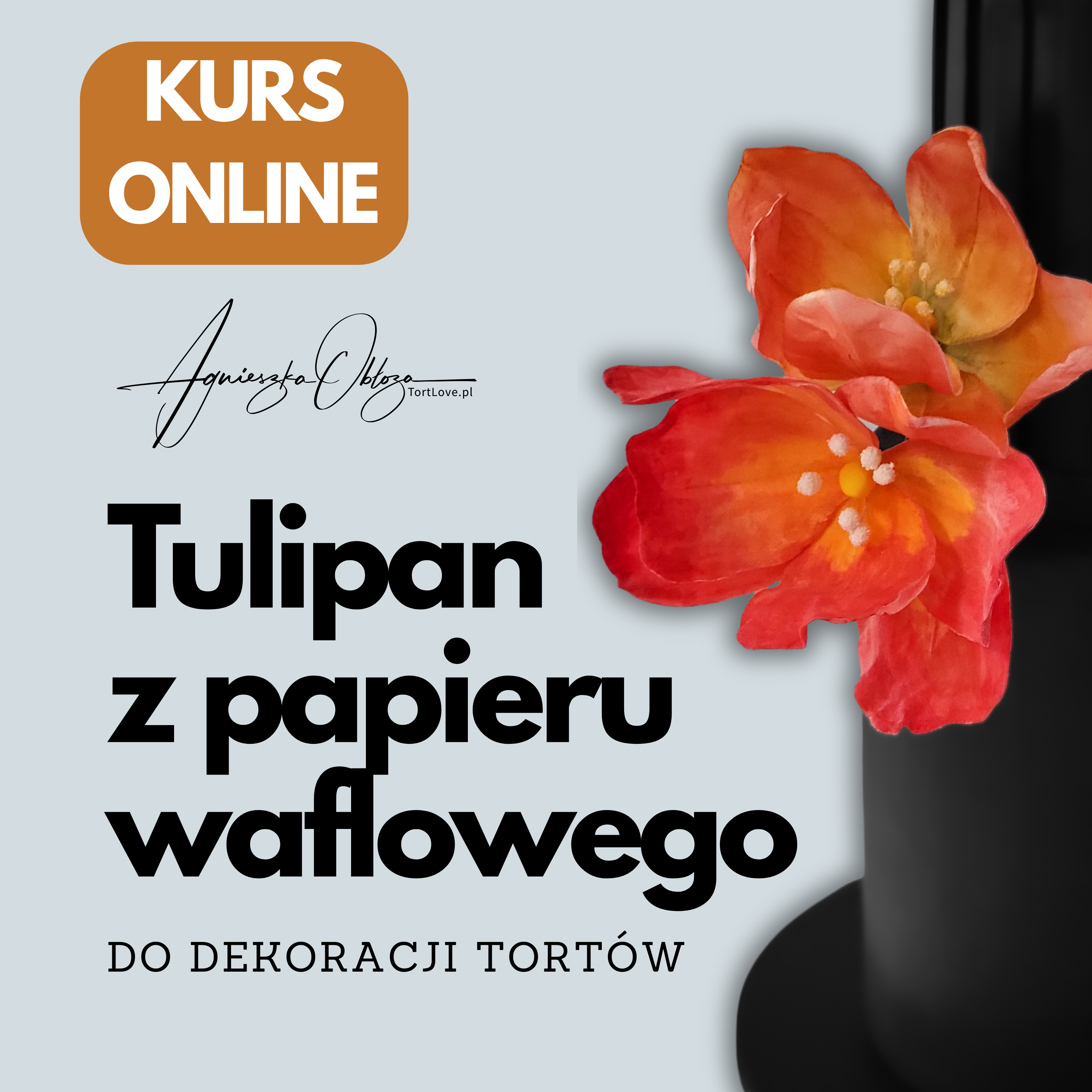 kwiaty z papieru waflowego